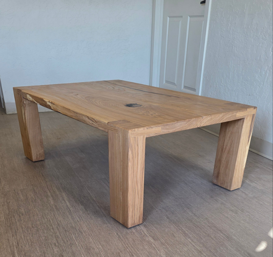 White Oak Rustic Modern Coffee Table