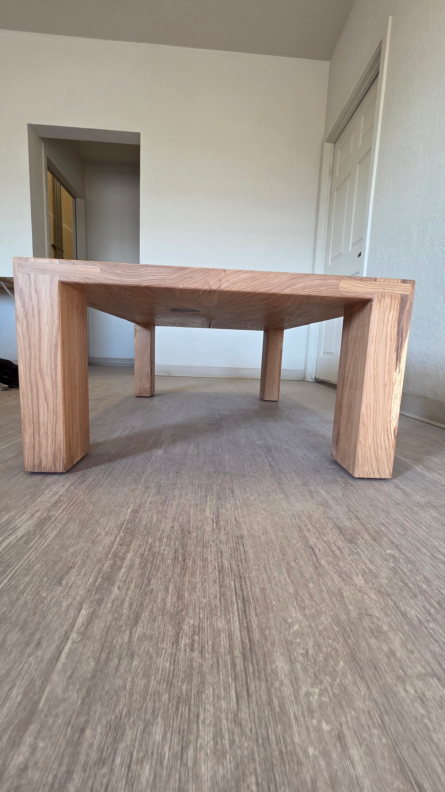 White Oak Rustic Modern Coffee Table